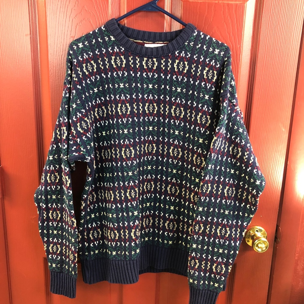 Vintage Lord Jeff Knit 100% Cotton sweater Made in the USA Sz M.